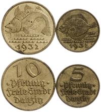lot 2 monet 1932, Berlin, 5 fenigów (Flądra) ora