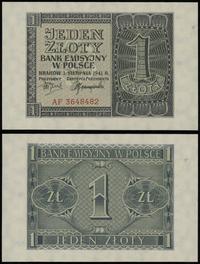 1 złoty 1.08.1941, seria AF, numeracja 3648482, 