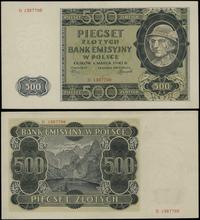 500 złotych 1.03.1940, seria B, numeracja 138779