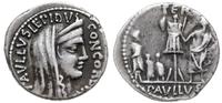 denar 62 pne, Rzym, Aw: Głowa Concordii w chuści