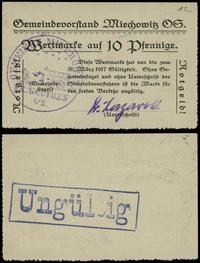 10 fenigów ważne do 31.03.1917, małe zagniecenia
