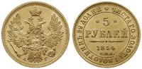 5 rubli 1854 СПБ АГ, Petersburg, złoto 6.51 g, w