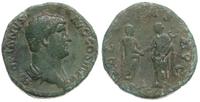 as 134-138, Rzym, Aw: Głowa cesarza w prawo, HAD