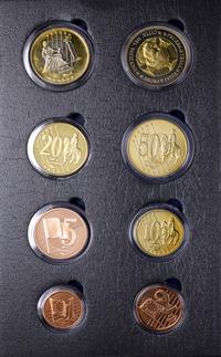 Watykan (Państwo Kościelne), zestaw 8 próbnych monet, 2002