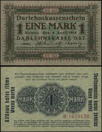 1 marka 4.04.1918, seria B, numeracja 1419138, w