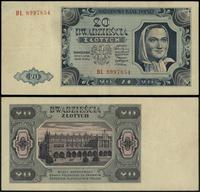 20 złotych 1.07.1948, seria BL, numeracja 899785