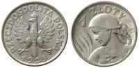 1 złoty 1925, Londyn, Głowa kobiety z kłosami, d