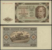 10 złotych 1.07.1948, seria BD, numeracja 814559
