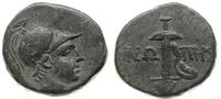 brąz III-II w. pne, Aw: głowa młodego Aresa w he
