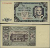 20 złotych 1.07.1948, seria HM, numeracja 908306
