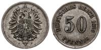 50 fenigów 1876 J, Hamburg, srebro próby '900', 