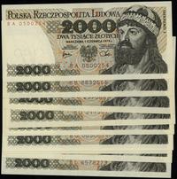 zestaw banknotów 2.000 złotowych 1.06.1979, różn