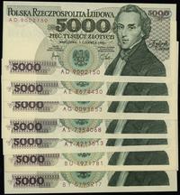Polska, zestaw banknotów 5.000 złotowych, 1.06.1982