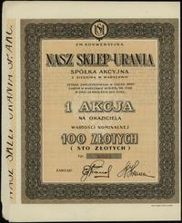 Polska, akcja na 100 złotych, 1928