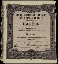 Polska, 1 akcja na 50 złotych, 1927