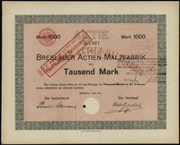 Polska, 1 akcja na 1.000 marek, 1.05.1911