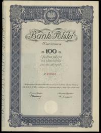 Polska, 1 akcja na 100 złotych, 1.04.1934