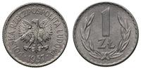 1 złoty 1957, Warszawa, bardzo rzadki, Parchimow
