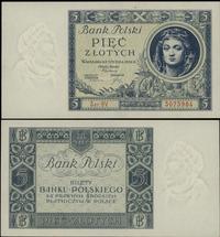 5 złotych 2.01.1930, seria BV, numeracja 5075984
