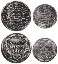 lot 2 monet 1686, 1688, Rzym, grosz oraz półgros