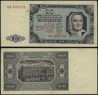 20 złotych 1.07.1948, seria GD, numeracja 876213