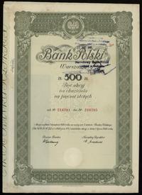 5 akcji po 100 złotych 1.04.1934, numeracja 2162