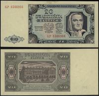 20 złotych 1.07.1948, seria GP, numeracja 656696