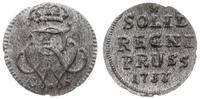 szeląg 1733 CS, rzadki, Schrötter 535