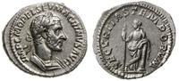 denar 217-218, Rzym, Aw: Głowa cesarza zwrócona 