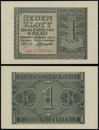 1 złoty 1.08.1941, seria BB, numeracja 1563905, 