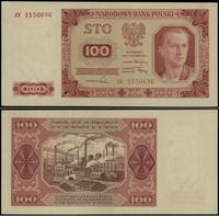 100 złotych 1.07.1948, seria AY, numeracja 11506