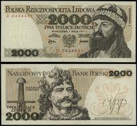 2.000 złotych 1.05.1977, seria D, numeracja 0434