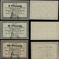 Wielkopolska, zestaw: 5, 10, 50 fenigów, 1.12.1917
