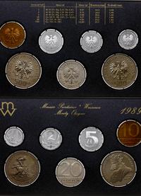 Polska, zestaw rocznikowy monet obiegowych, 1989