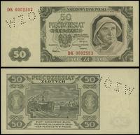 50 złotych 1.07.1948, seria DK, numeracja 000250