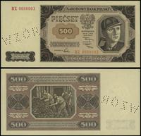 500 złotych 1.07.1948, seria BZ, numeracja 00000