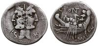 denar 114-113 pne, Rzym, Aw: Dwuobliczowa głowa 