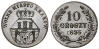 10 groszy 1835, Wiedeń, ładne, Bitkin 2, H-Cz. 3