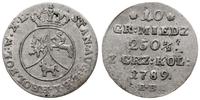 Polska, 10 groszy miedziane, 1789