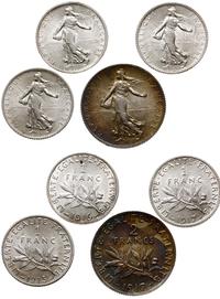 zestaw 4 monet, W skład zestawu wchodzą 3 x 1 fr