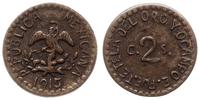 2 centavos 1915, miedź, rzadka moneta z czasu re