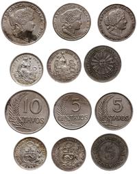 zestaw 6 monet, w skład zestawu wchodzą 5 centav