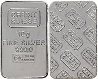 srebrna sztabka, CREDIT SUISSE, srebro próby '99