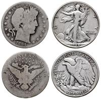 Stany Zjednoczone Ameryki (USA), zestaw 6 x 50 centów, 1894 O, 1902, 1917, 1942, 1944, 1949