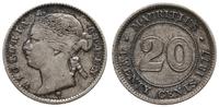 20 centów 1877 H, Birmingham, srebro próby '800'