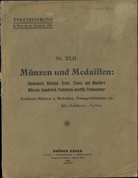 Brüder Egger, Auktions Katalog Nr XLII, Münzen u