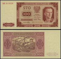 100 złotych 1.07.1948, seria KR, numeracja 04483