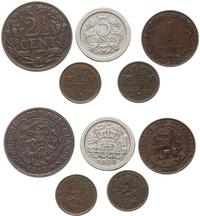 zestaw 5 monet, w skład zestawu wchodzi 1/2 cent