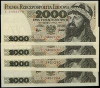 Polska, zestaw 4 x 2.000 złotych, 1.05.1977