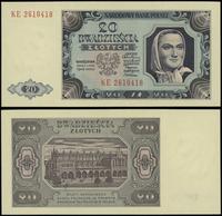 20 złotych 1.07.1948, seria KE, numeracja 261041